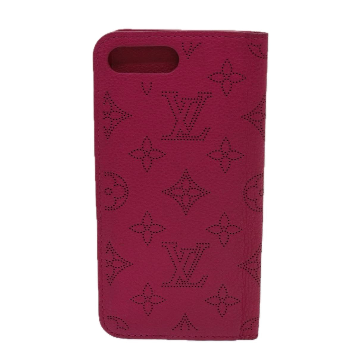 LOUIS VUITTON Monogram Mahina iPhone 7+ Case Pink LV Auth bs10951