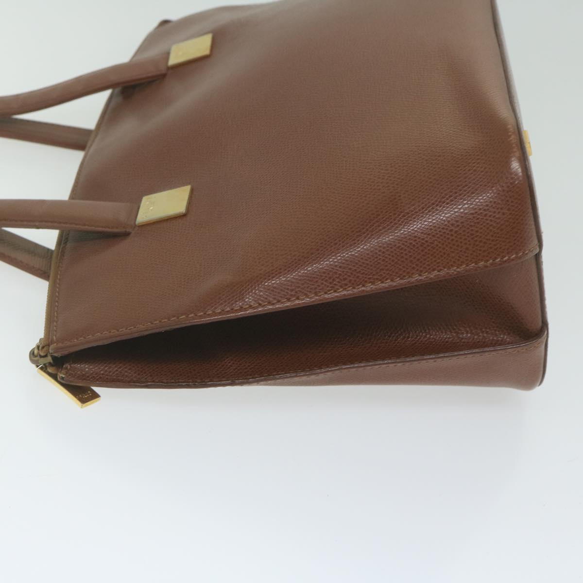 CELINE Hand Bag Leather Brown Auth bs11000