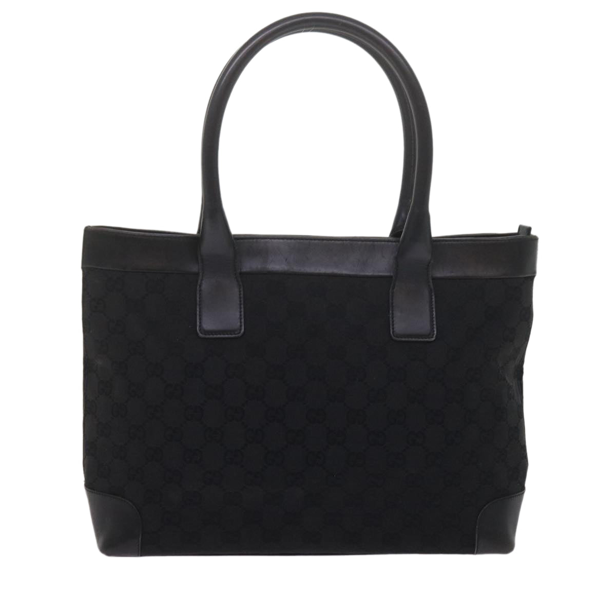 GUCCI GG Canvas Hand Bag Black 33890 Auth bs11023