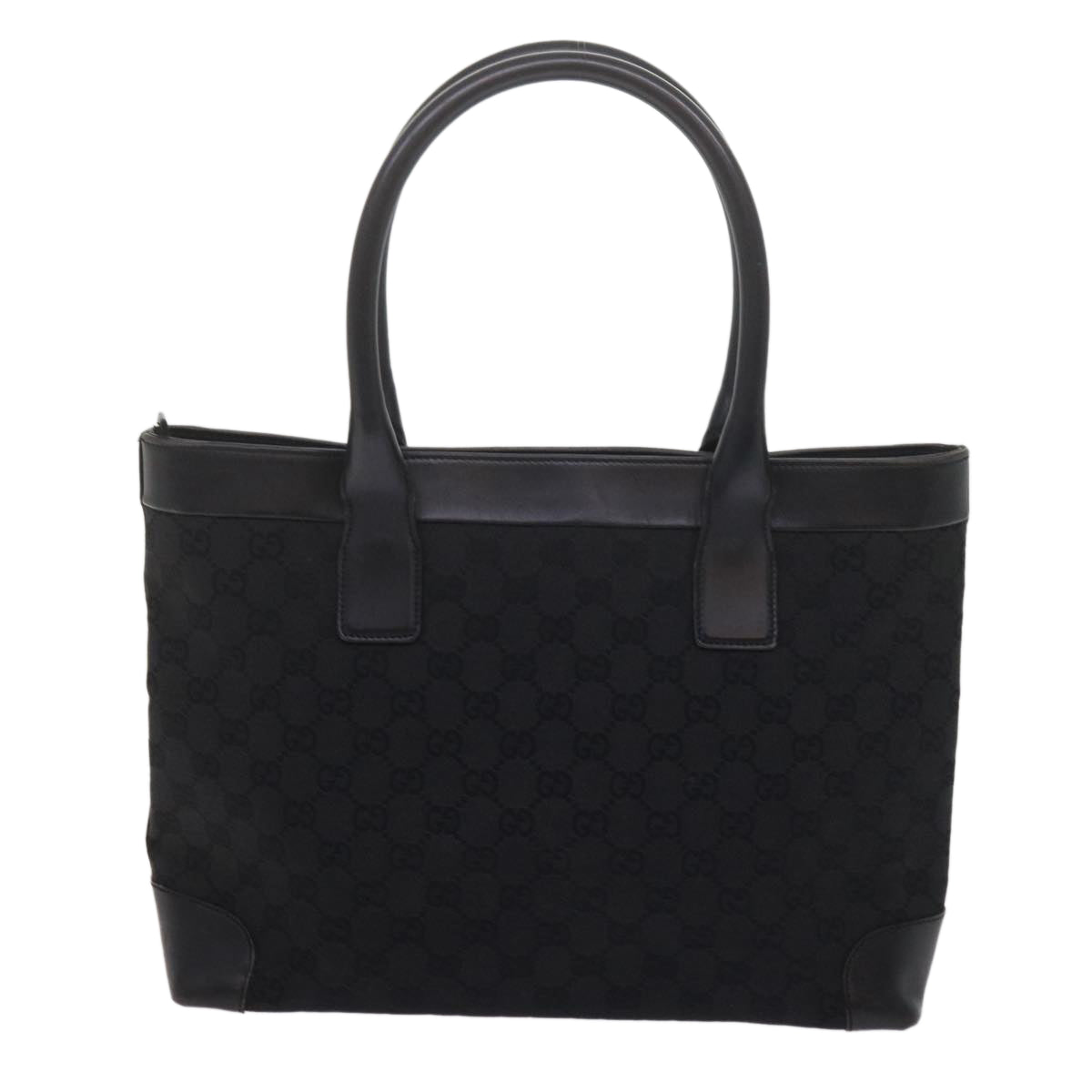 GUCCI GG Canvas Hand Bag Black 33890 Auth bs11023