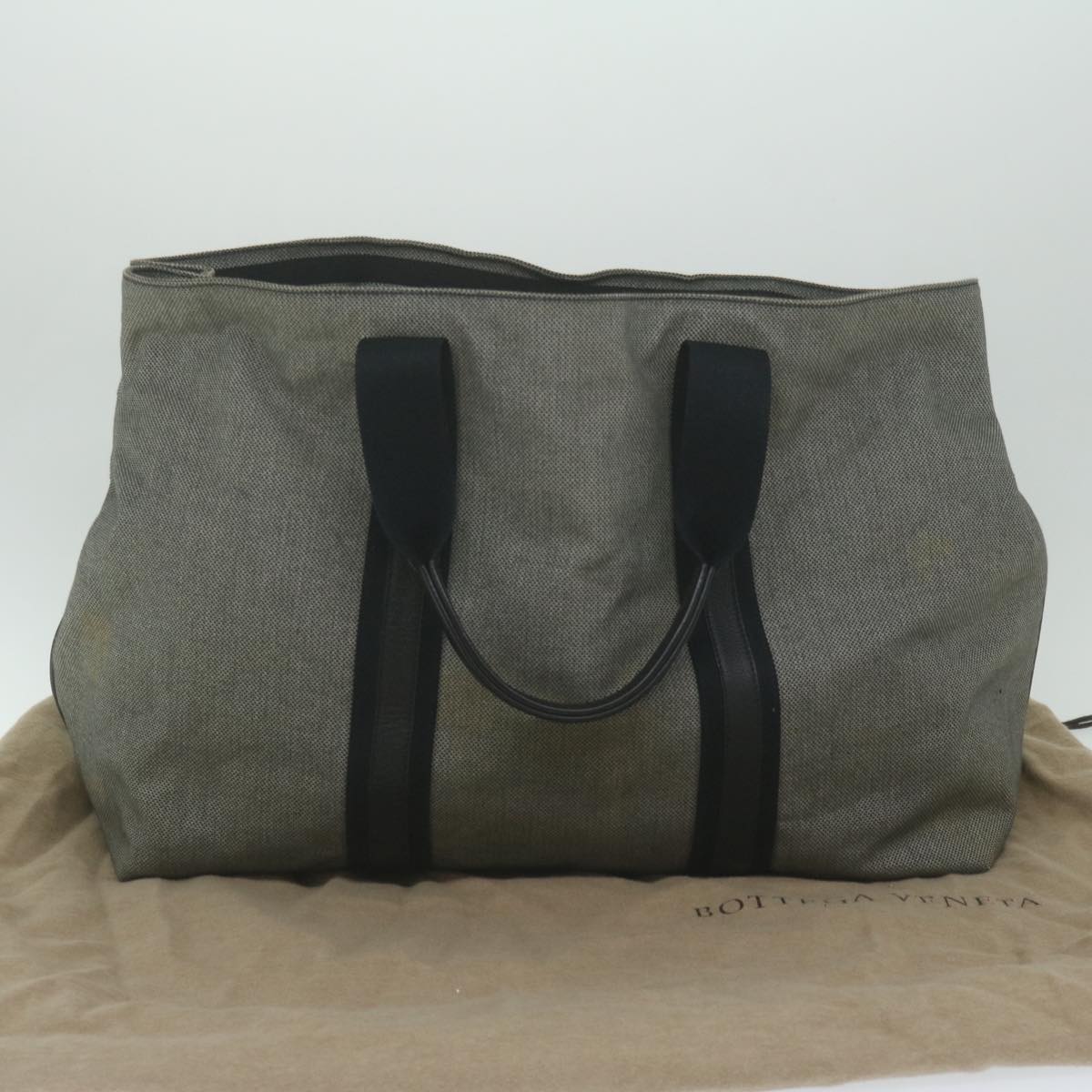 BOTTEGAVENETA Tote Bag Canvas Gray Auth bs11029