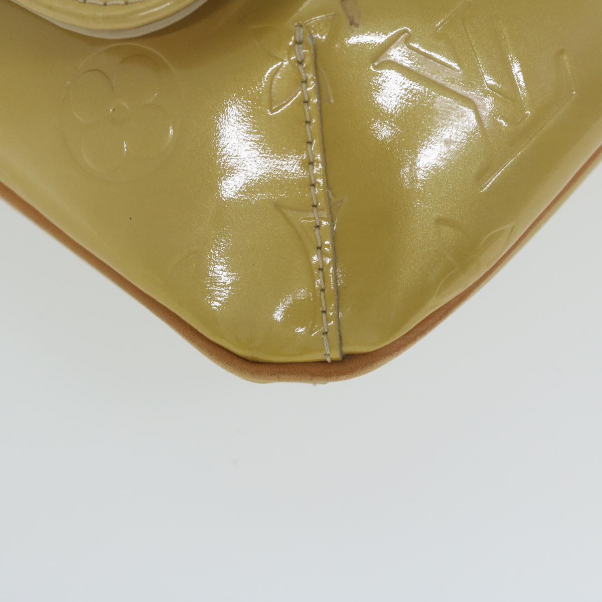 LOUIS VUITTON Monogram Vernis Thompson Street Bag Beige M91301 LV Auth bs11055