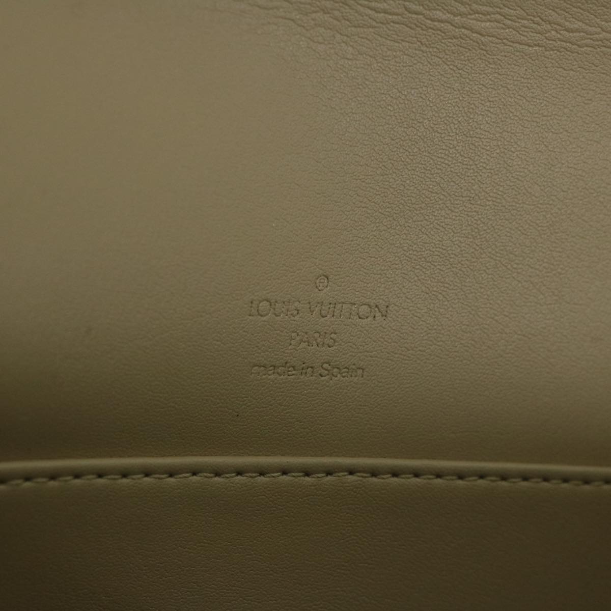 LOUIS VUITTON Monogram Vernis Thompson Street Bag Beige M91301 LV Auth bs11055