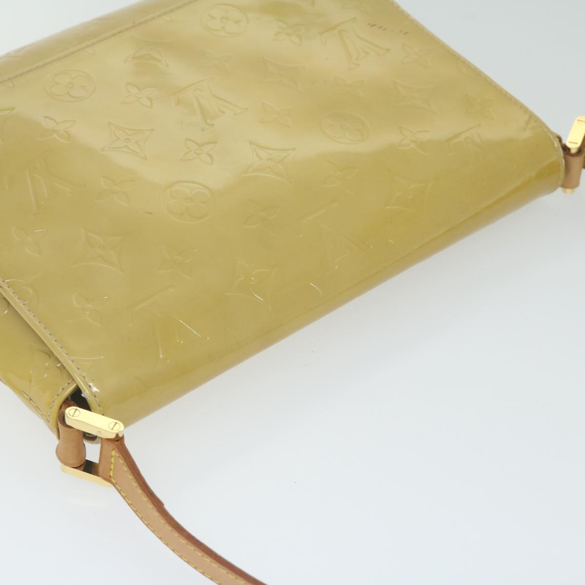 LOUIS VUITTON Monogram Vernis Thompson Street Bag Beige M91301 LV Auth bs11055