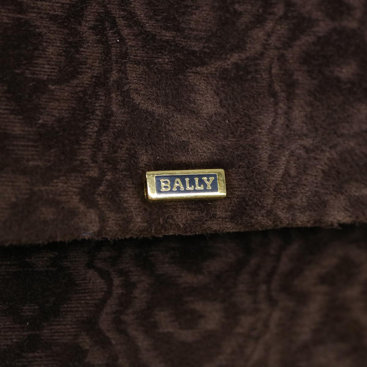 BALLY Shoulder Bag Suede Brown Auth bs11095