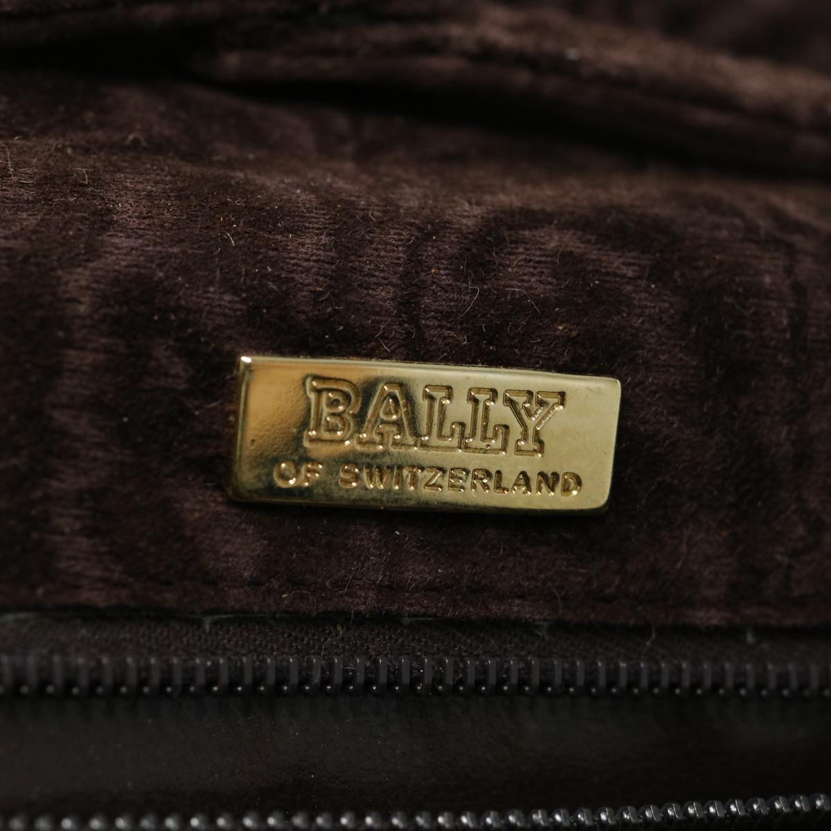 BALLY Shoulder Bag Suede Brown Auth bs11095