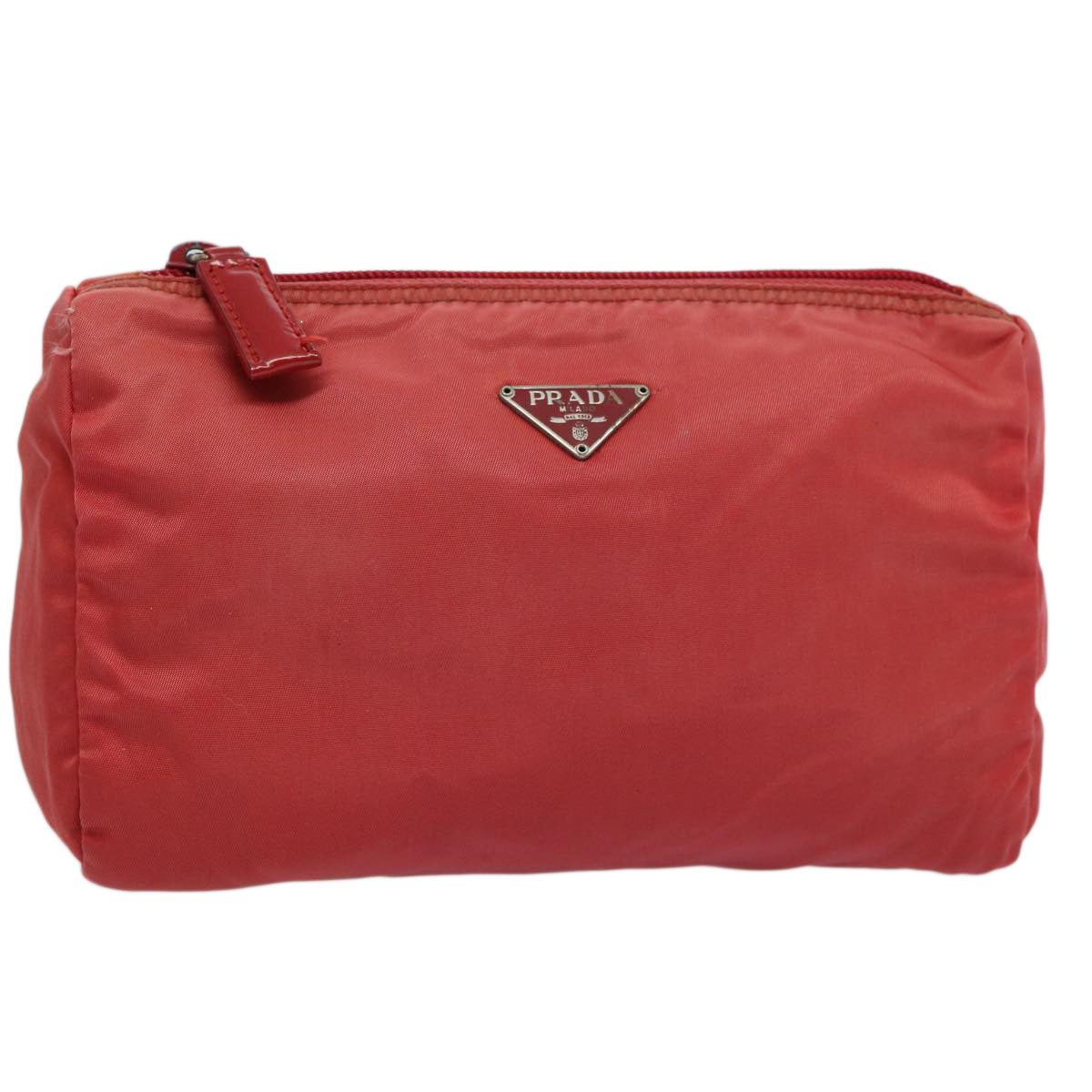 PRADA Pouch Nylon Red Auth bs11112