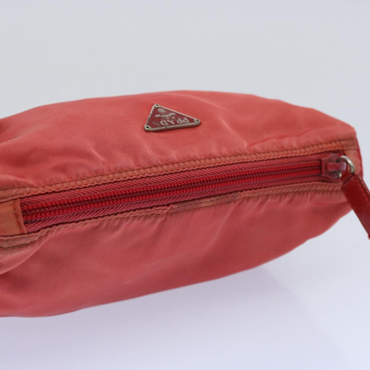 PRADA Pouch Nylon Red Auth bs11112