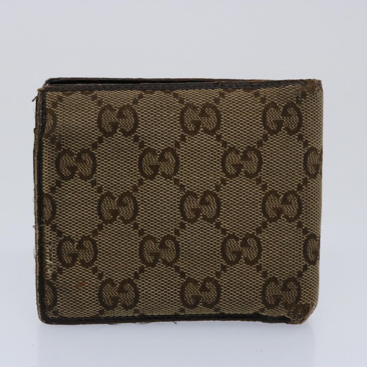 GUCCI GG Canvas Wallet PVC Leather 11 pieces Beige Black white Auth bs11168