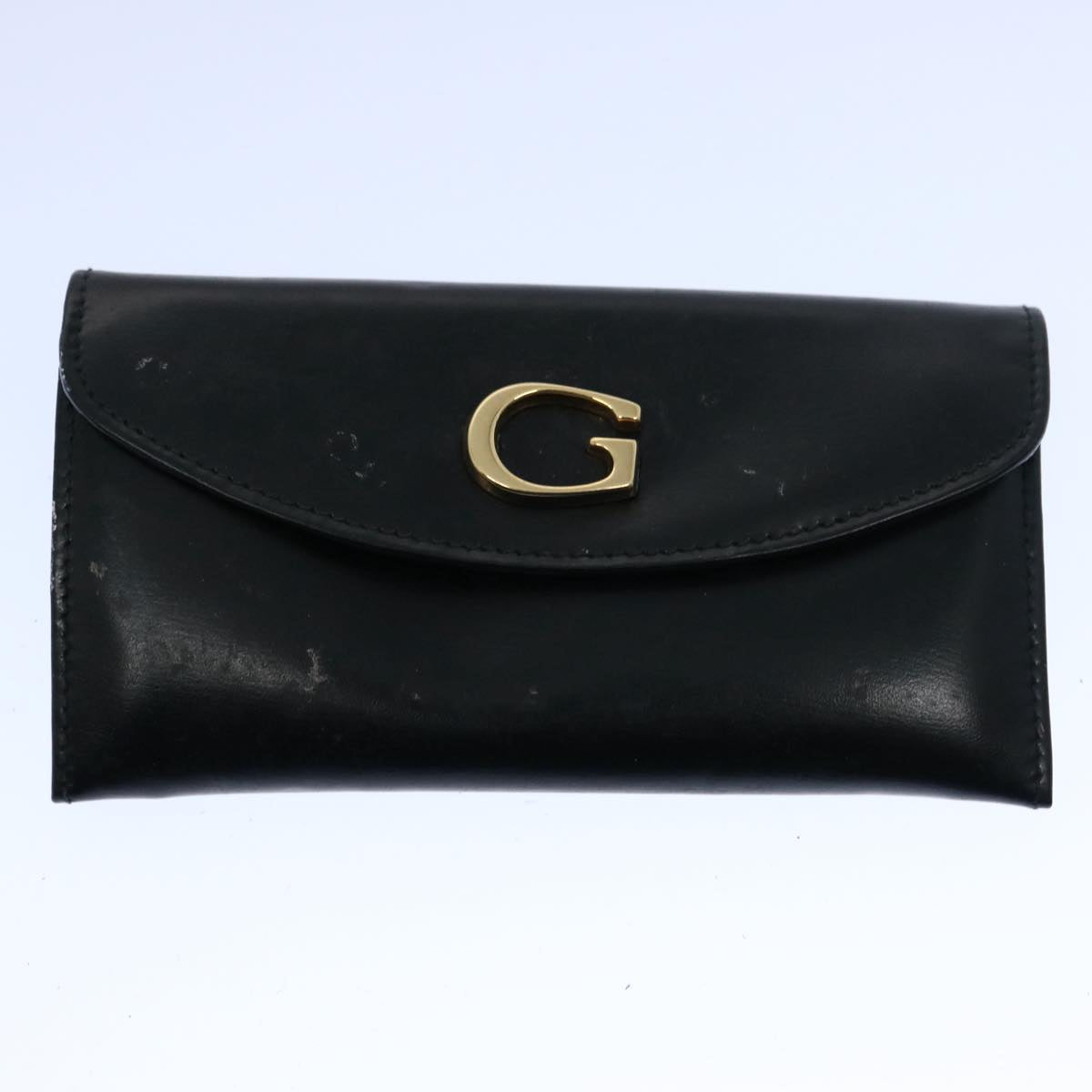 GUCCI GG Canvas Wallet PVC Leather 11 pieces Beige Black white Auth bs11168