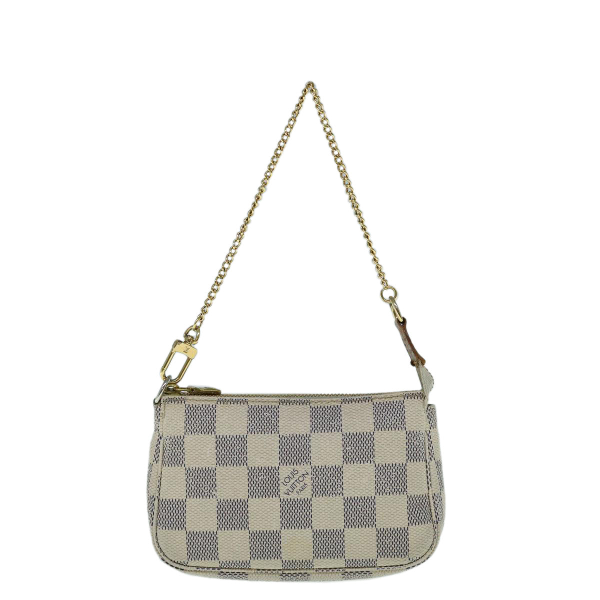 LOUIS VUITTON Damier Azur Mini Pochette Accessoires Pouch N58010 LV Auth bs11185