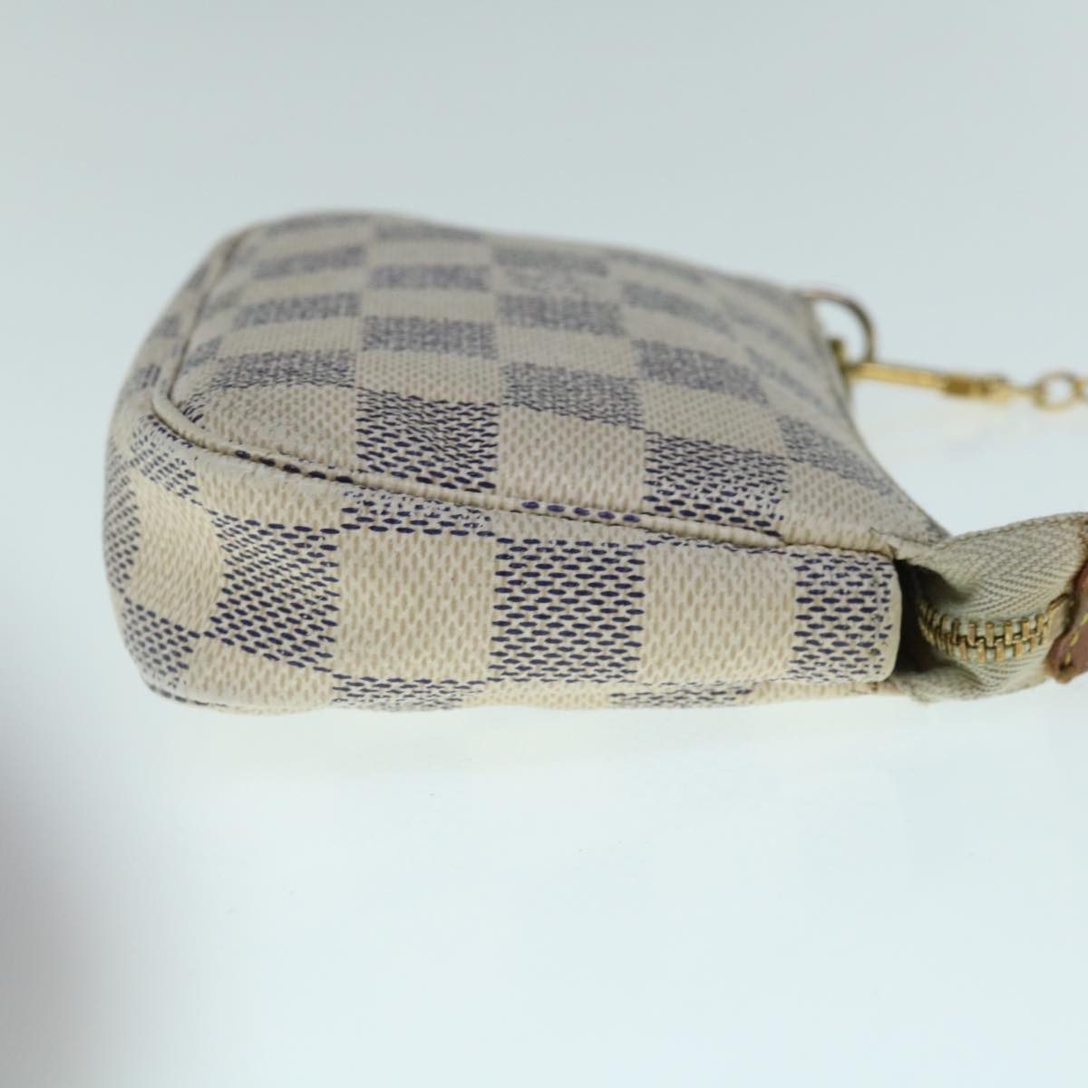 LOUIS VUITTON Damier Azur Mini Pochette Accessoires Pouch N58010 LV Auth bs11185