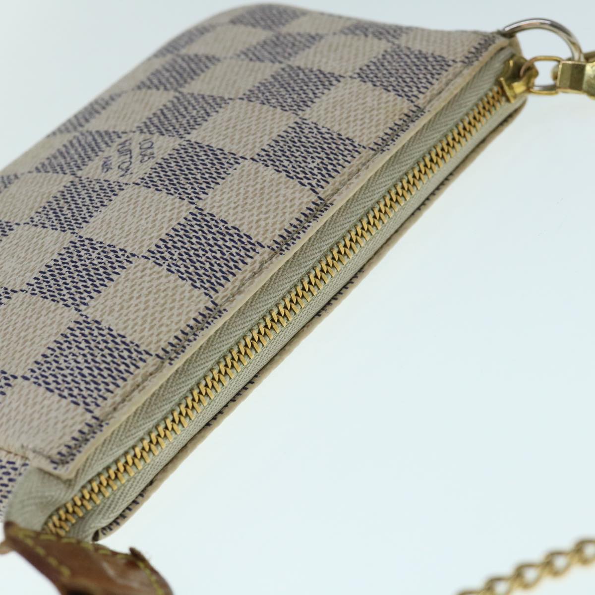 LOUIS VUITTON Damier Azur Mini Pochette Accessoires Pouch N58010 LV Auth bs11185