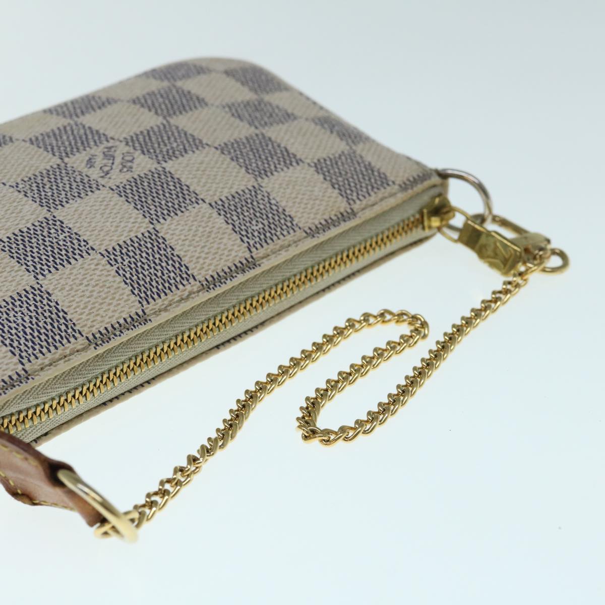 LOUIS VUITTON Damier Azur Mini Pochette Accessoires Pouch N58010 LV Auth bs11185