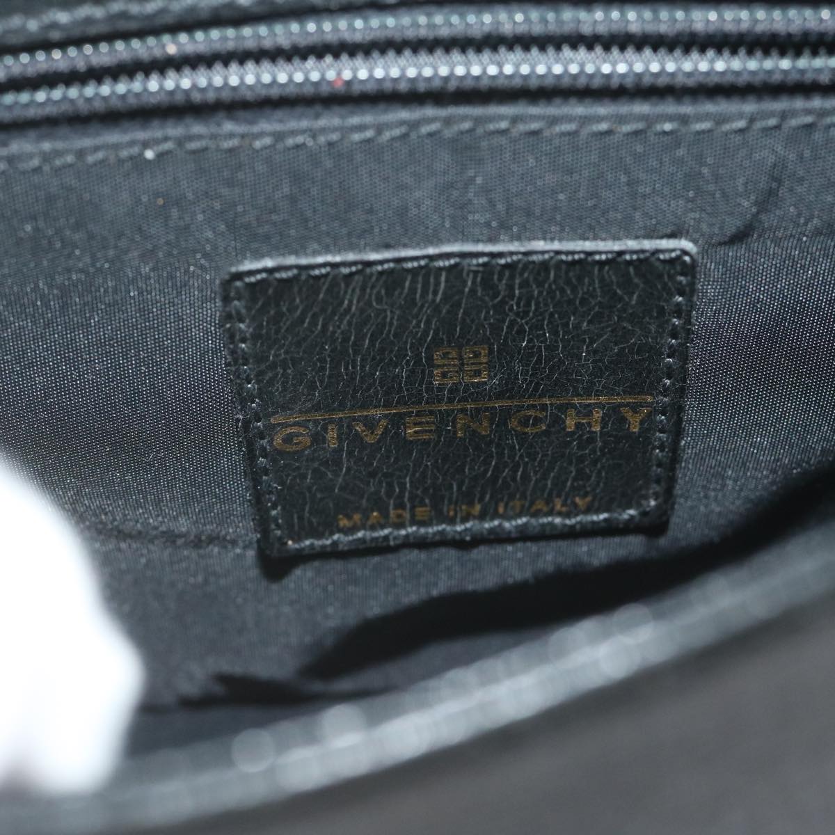 GIVENCHY Shoulder Bag Leather Black Auth bs11230