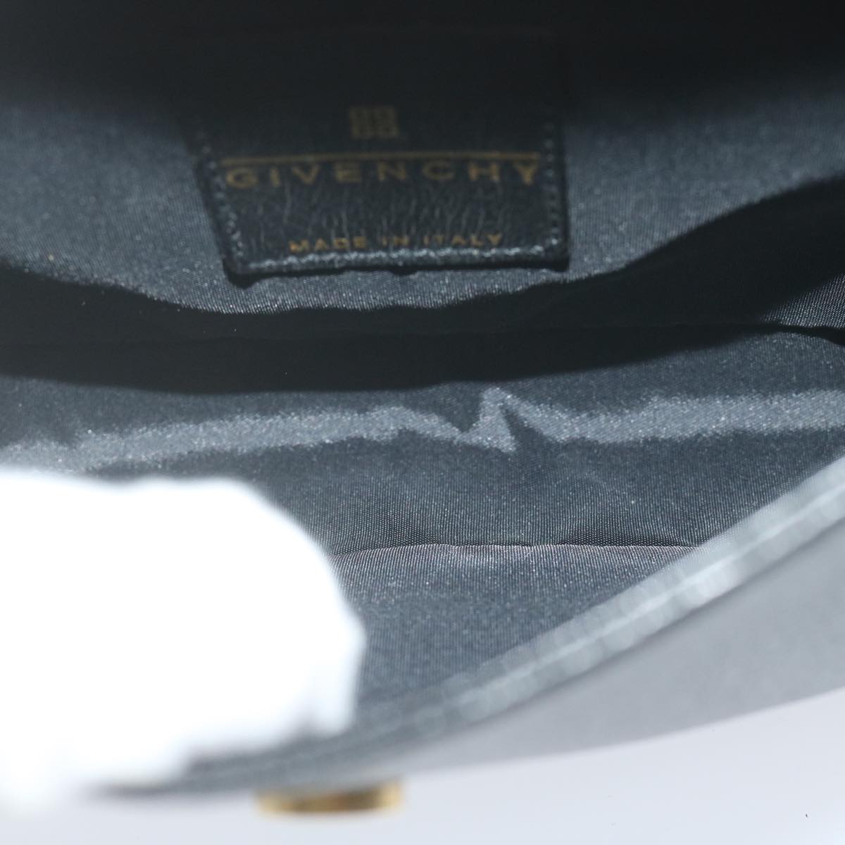 GIVENCHY Shoulder Bag Leather Black Auth bs11230