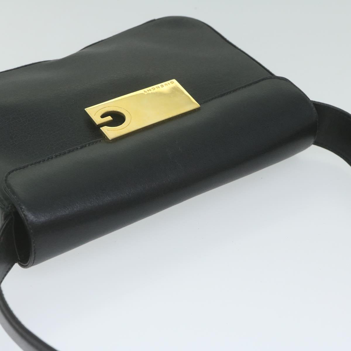 GIVENCHY Shoulder Bag Leather Black Auth bs11230