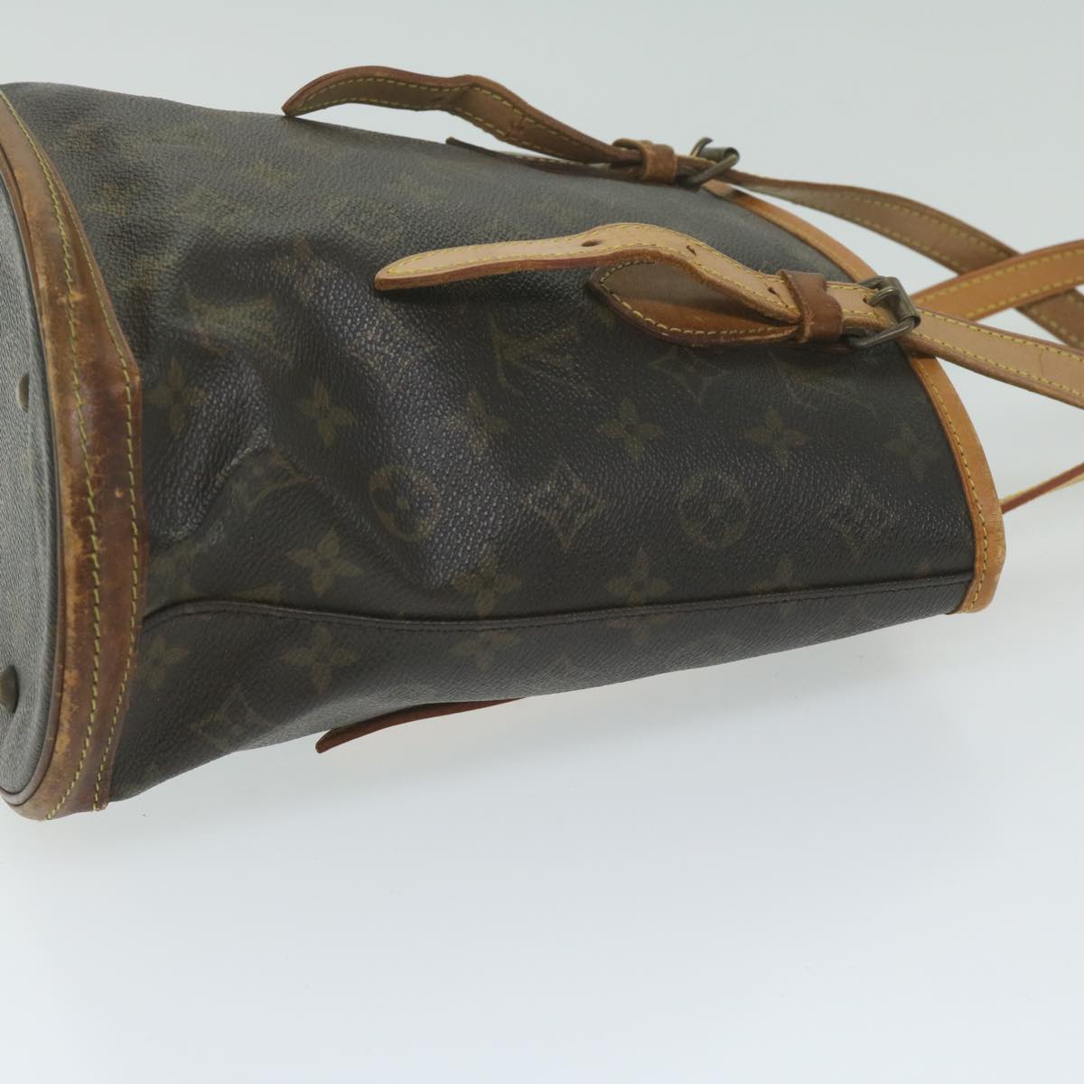 LOUIS VUITTON Monogram Bucket PM Shoulder Bag M42238 LV Auth bs11244