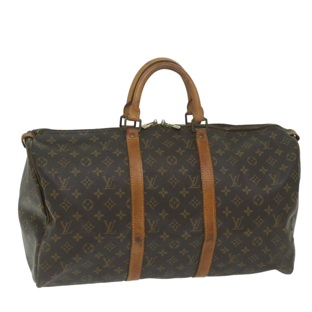 LOUIS VUITTON Monogram Keepall 50 Boston Bag M41426 LV Auth bs11253