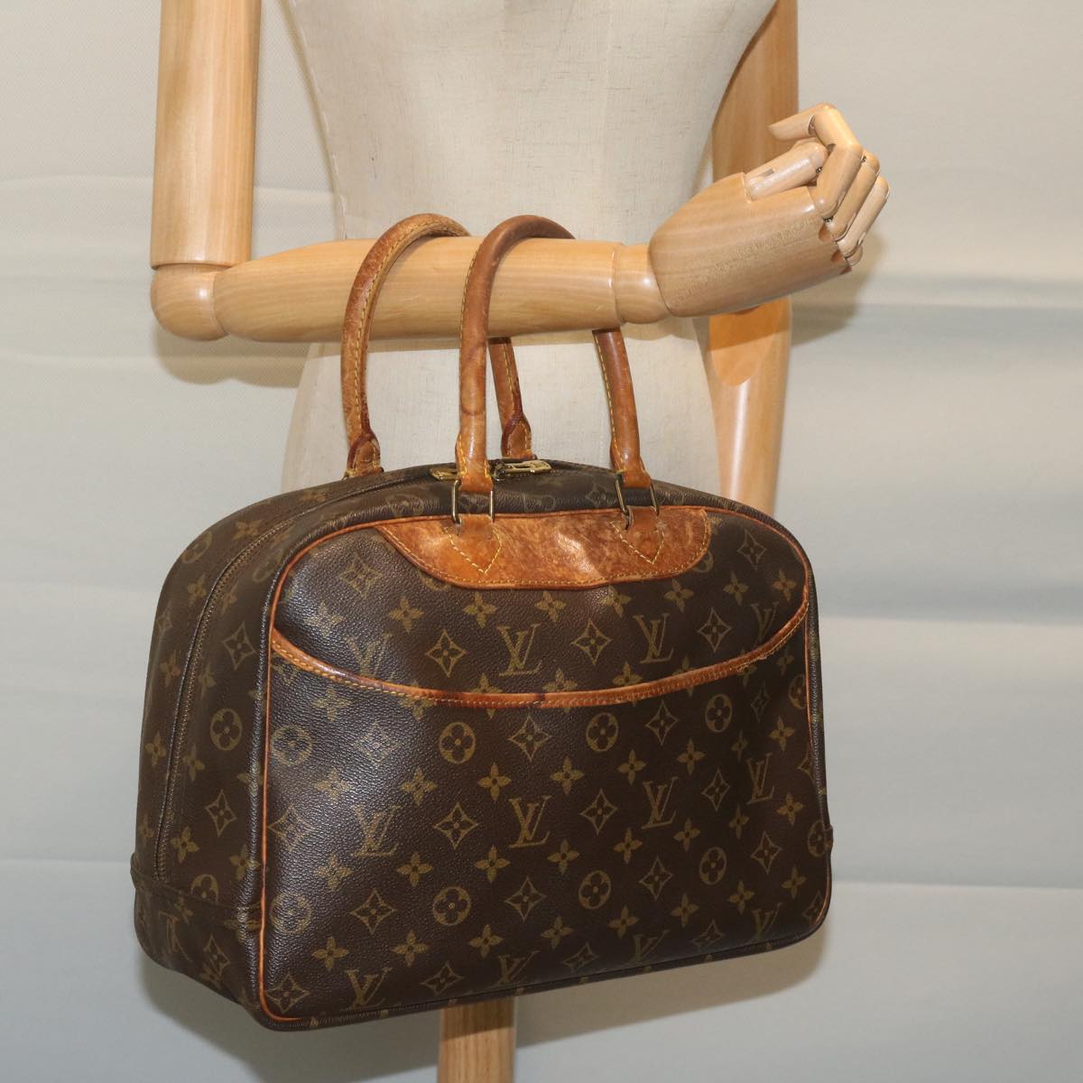 LOUIS VUITTON Monogram Deauville Hand Bag M47270 LV Auth bs11286