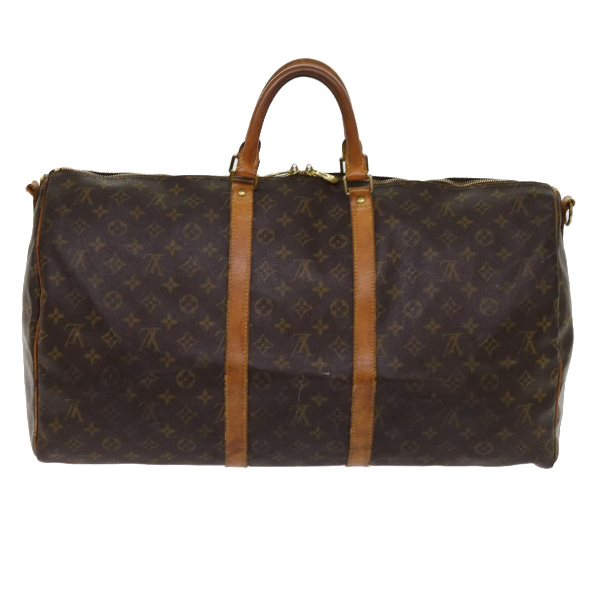 LOUIS VUITTON Monogram Keepall Bandouliere 55 Boston Bag M41414 LV Auth bs11334