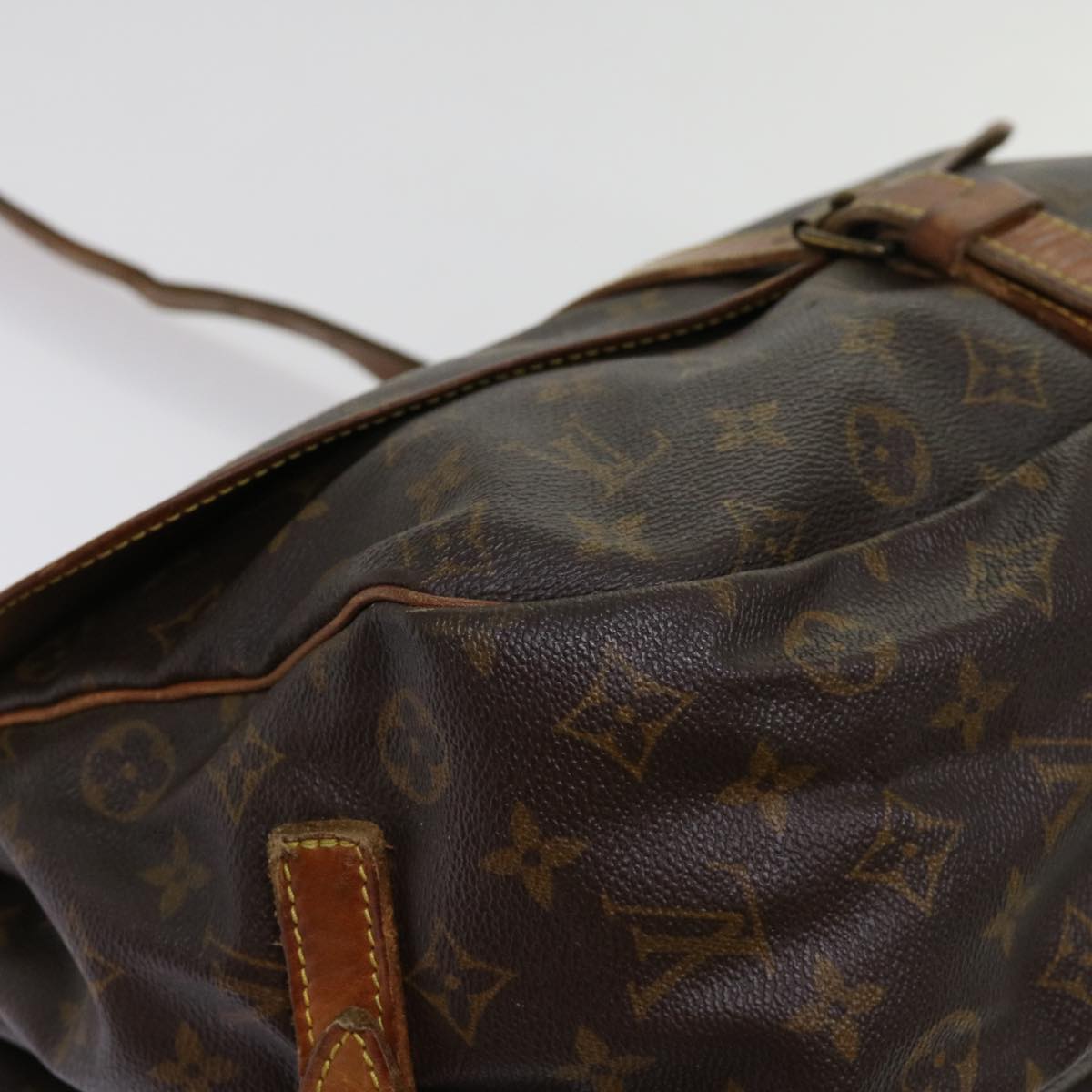 LOUIS VUITTON Monogram Saumur 35 Shoulder Bag M42254 LV Auth bs11335