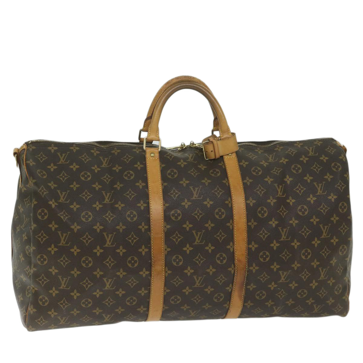 LOUIS VUITTON Monogram Keepall Bandouliere 60 Boston Bag M41412 LV Auth bs11343