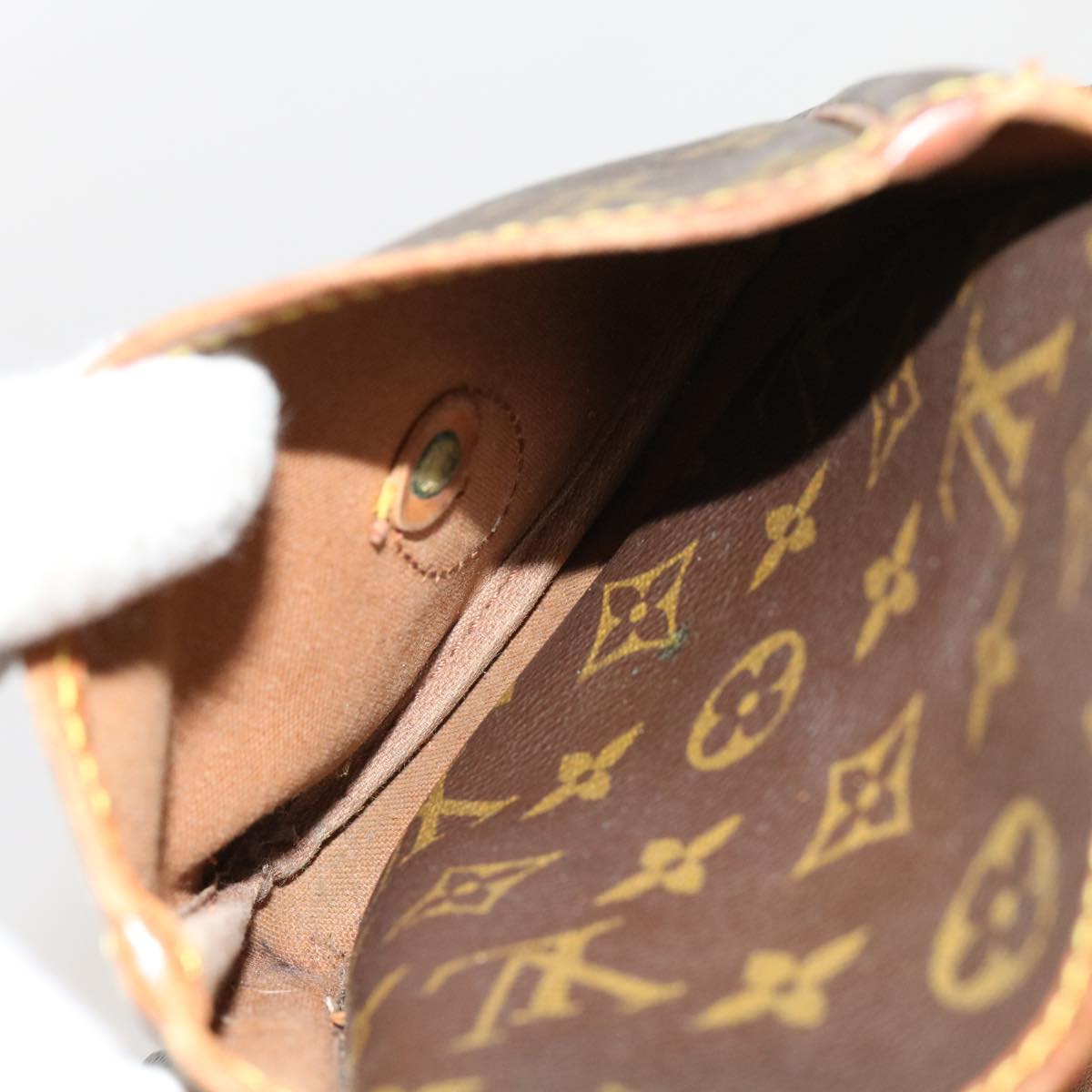 LOUIS VUITTON Monogram Gibeciere GM Shoulder Bag M42246 LV Auth bs11362