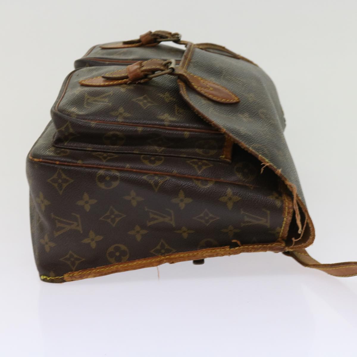 LOUIS VUITTON Monogram Gibeciere GM Shoulder Bag M42246 LV Auth bs11362