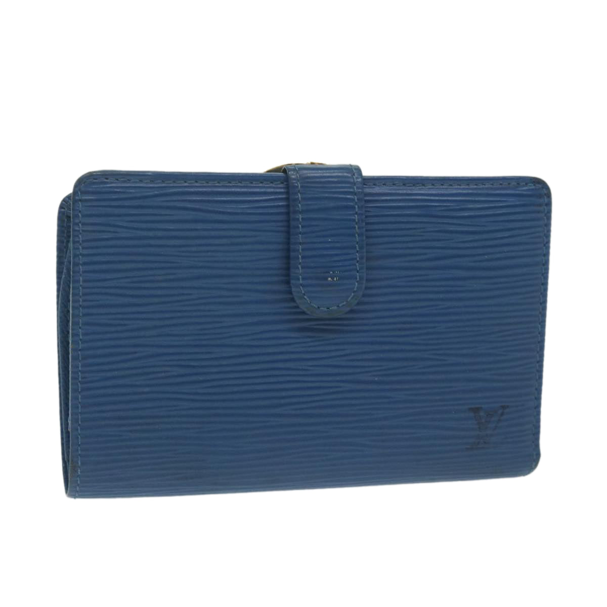 LOUIS VUITTON Epi Portefeuille Viennois Wallet Toledo Blue M63245 Auth bs11373