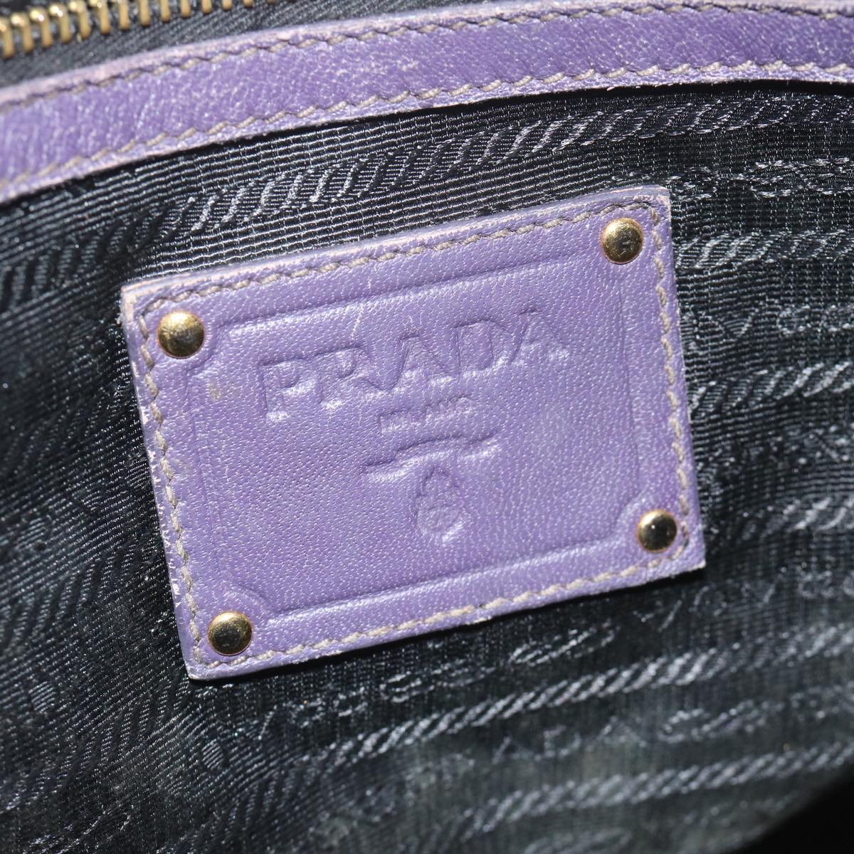 PRADA Hand Bag Nylon Purple Auth bs11378