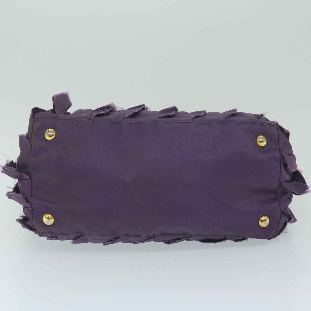 PRADA Hand Bag Nylon Purple Auth bs11378