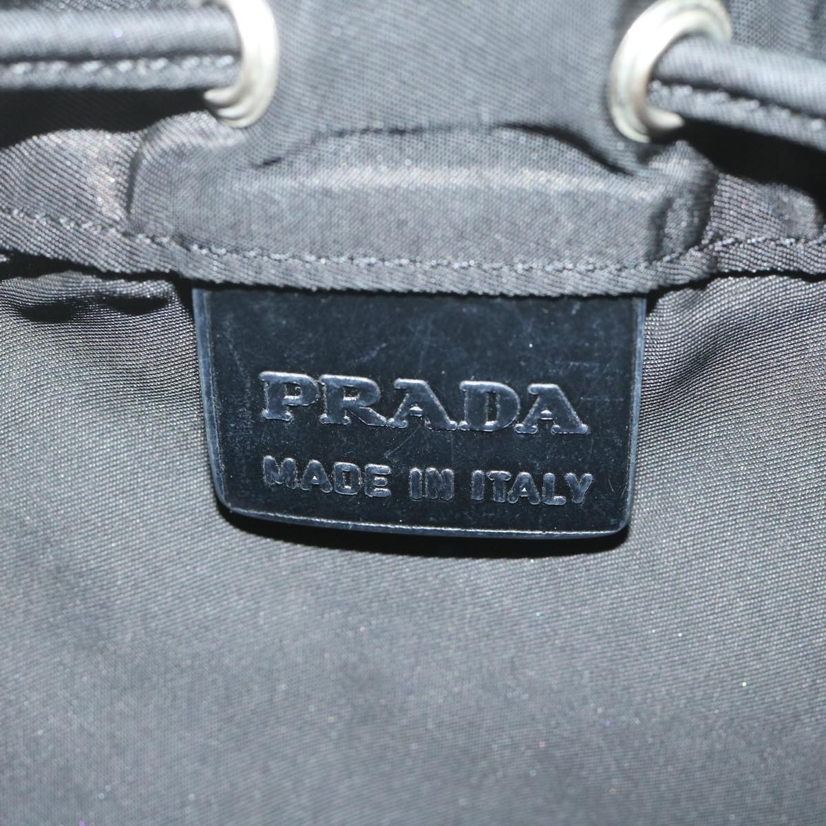 PRADA Pouch Nylon Black Auth bs11414