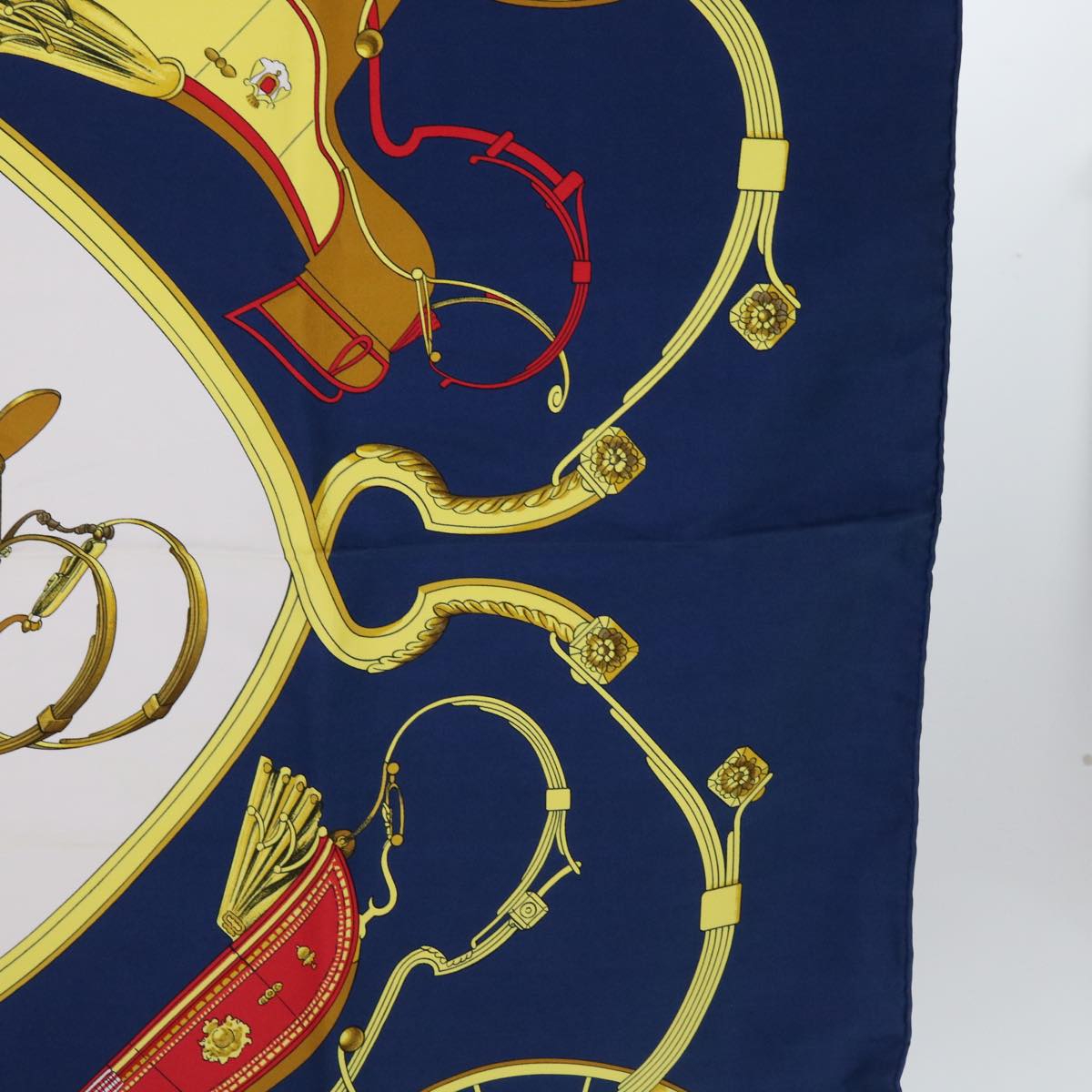 HERMES Carre 90 SPRINGS Scarf Silk Navy Auth bs11424