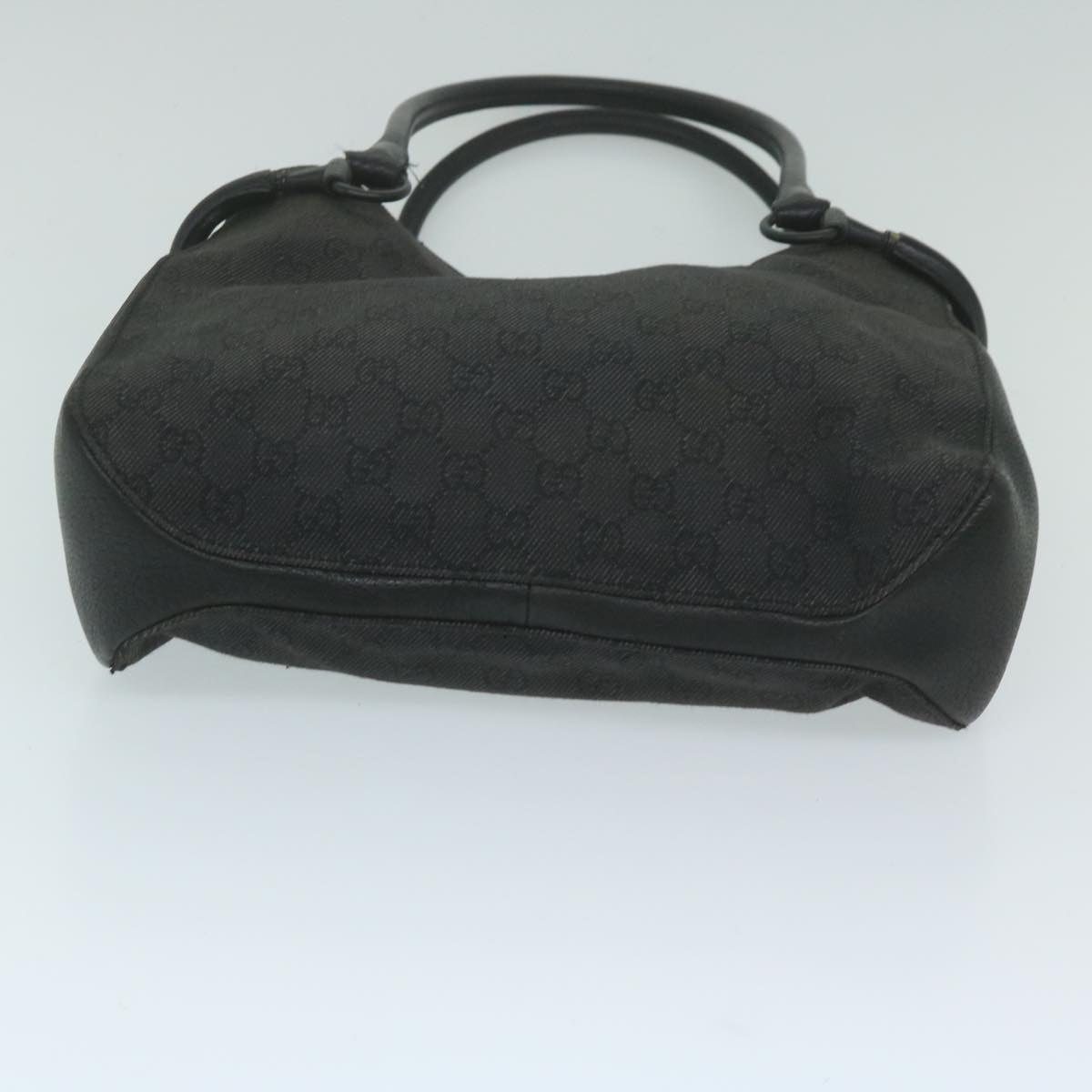 GUCCI GG Canvas Shoulder Bag Black 101971 Auth bs11450