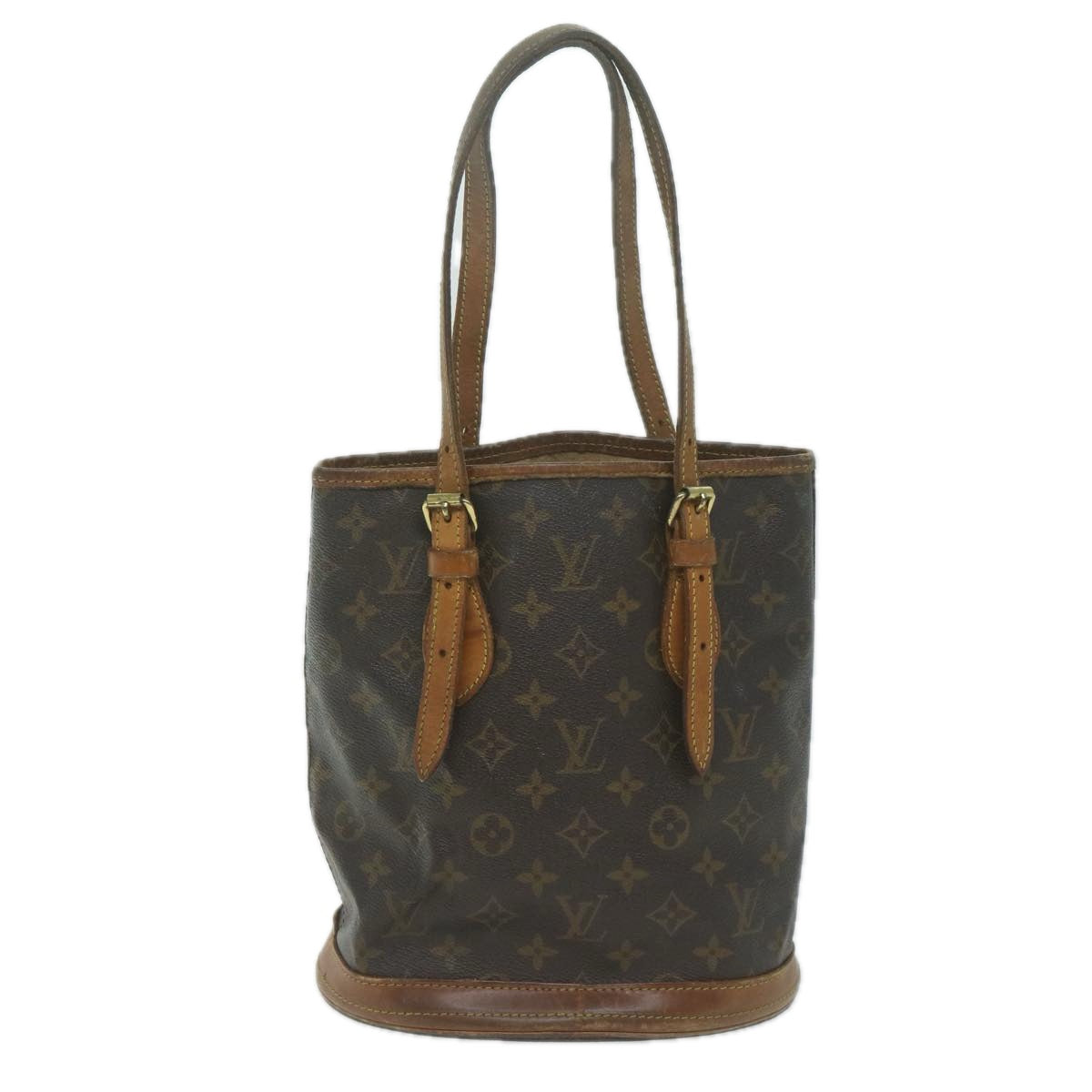 LOUIS VUITTON Monogram Bucket PM Shoulder Bag M42238 LV Auth bs11534