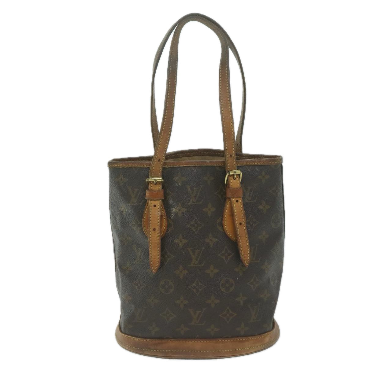 LOUIS VUITTON Monogram Bucket PM Shoulder Bag M42238 LV Auth bs11534