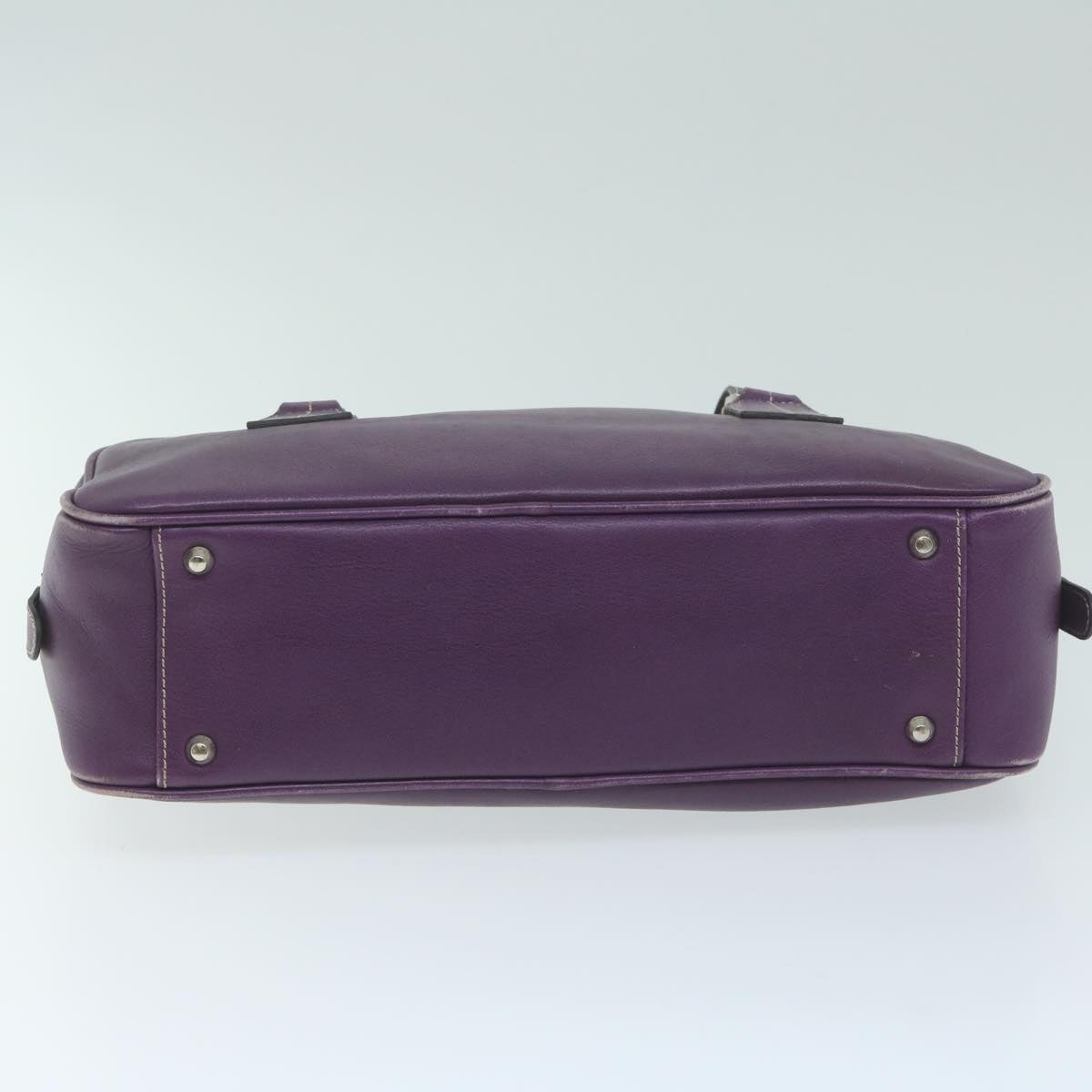 BURBERRY Shoulder Bag Leather Purple Auth bs11546