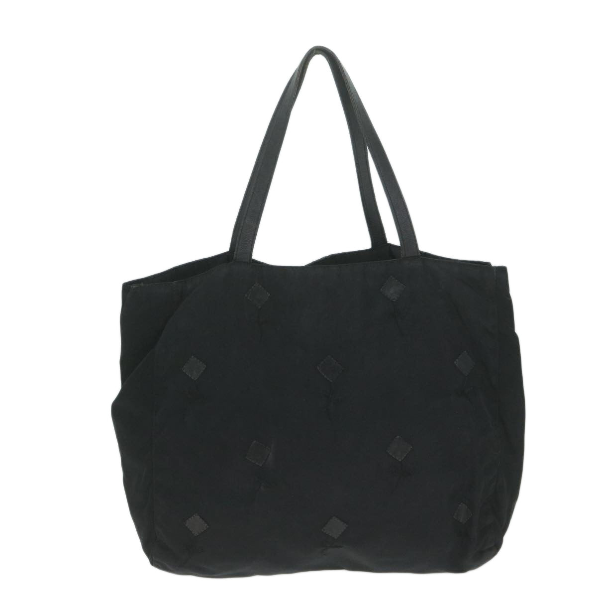 PRADA Tote Bag Nylon Black Auth bs11551