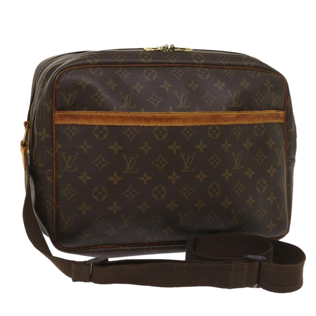 LOUIS VUITTON Monogram Reporter GM Shoulder Bag M45252 LV Auth bs11636