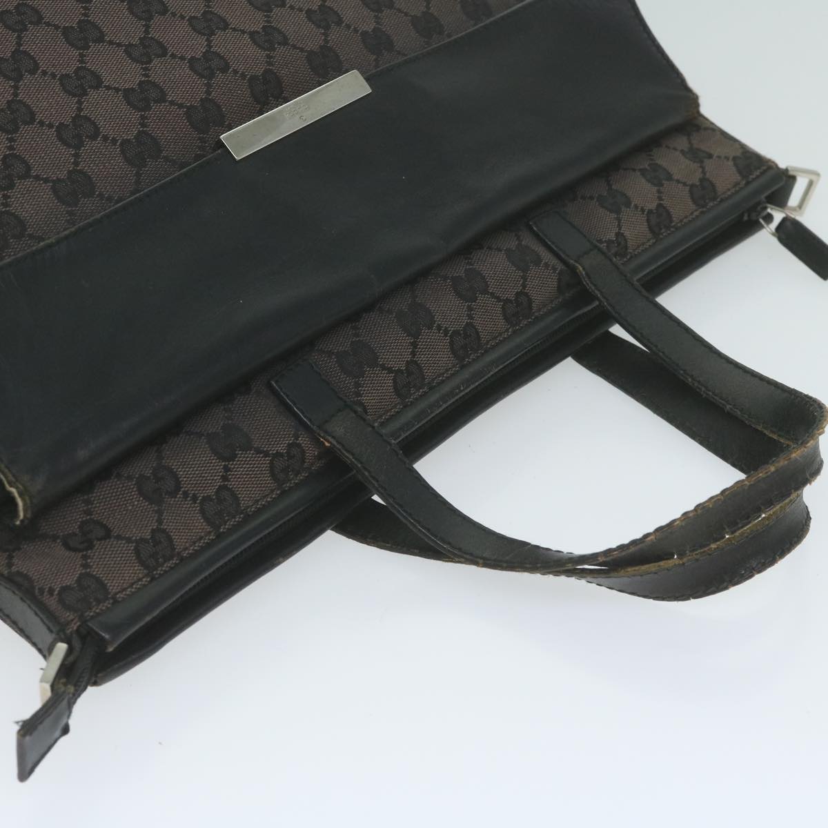 GUCCI GG Canvas Shoulder Bag 2way Black Auth bs11703