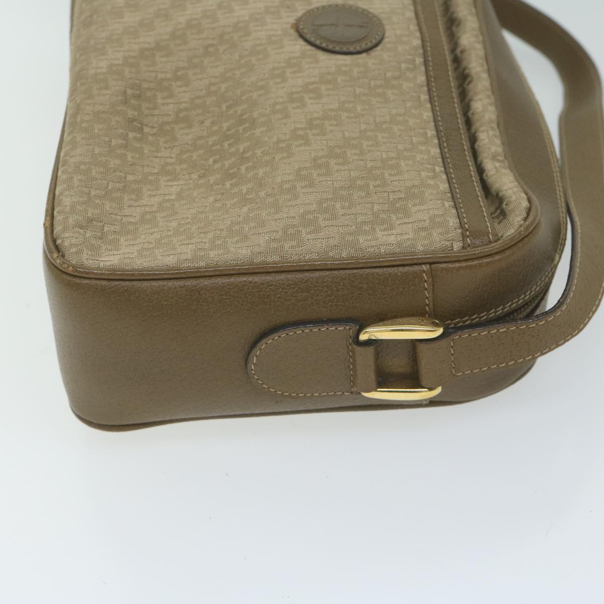 GUCCI Shoulder Bag Canvas Beige Brown Auth bs11707