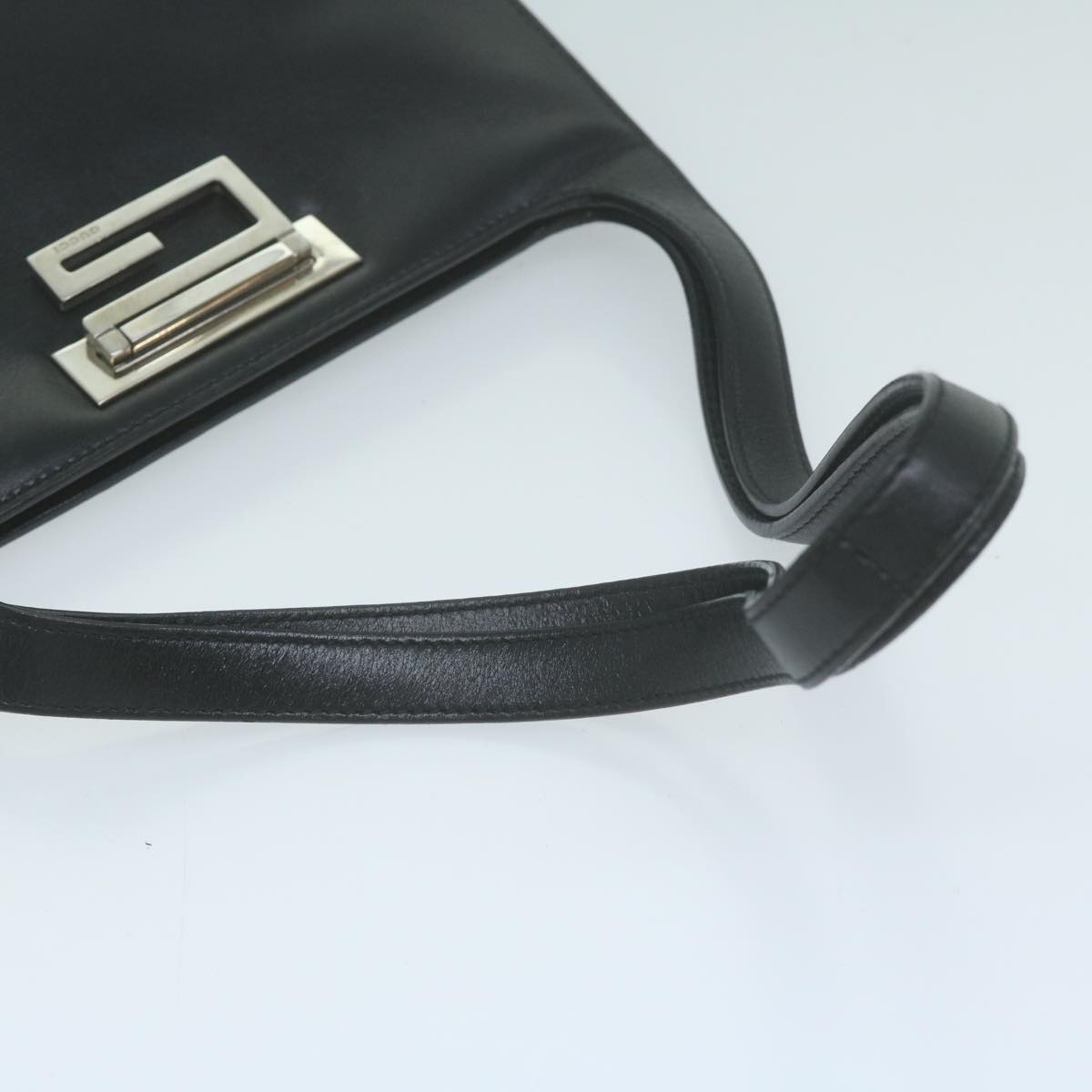 GUCCI Shoulder Bag Leather Black Auth bs11712