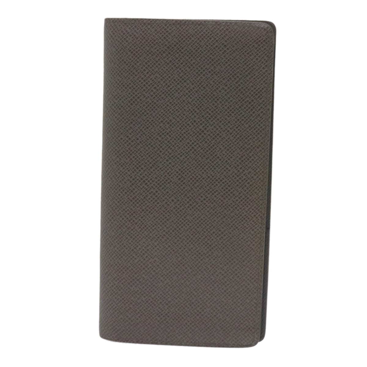 LOUIS VUITTON Taiga Portefeuille Brazza Long Wallet Gray M32653 LV Auth bs11740