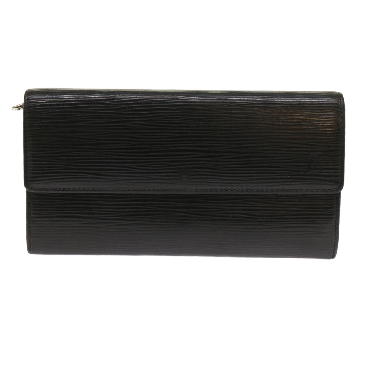 LOUIS VUITTON Epi Portefeuille Sarah Long Wallet Black M63742 LV Auth bs11744