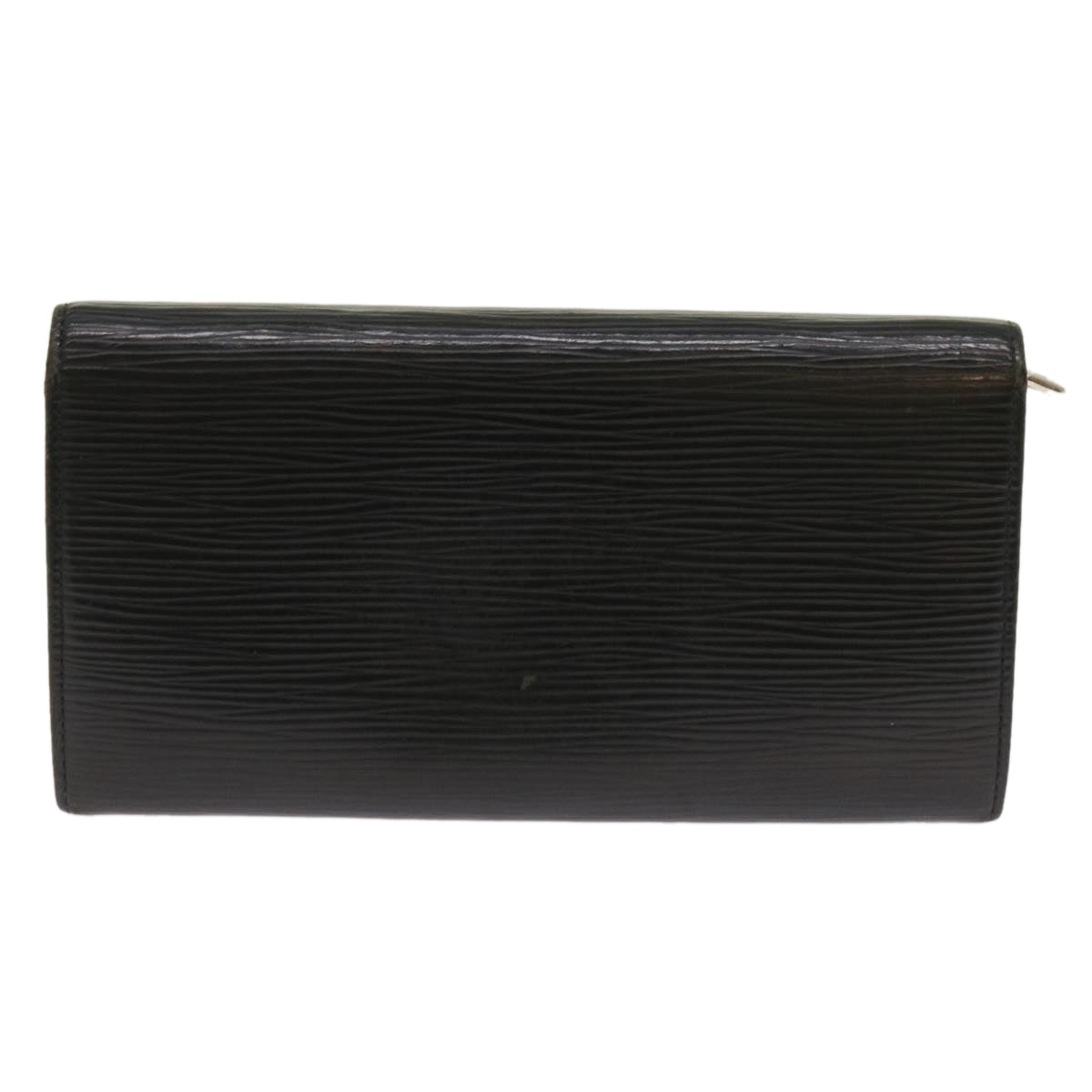 LOUIS VUITTON Epi Portefeuille Sarah Long Wallet Black M63742 LV Auth bs11744