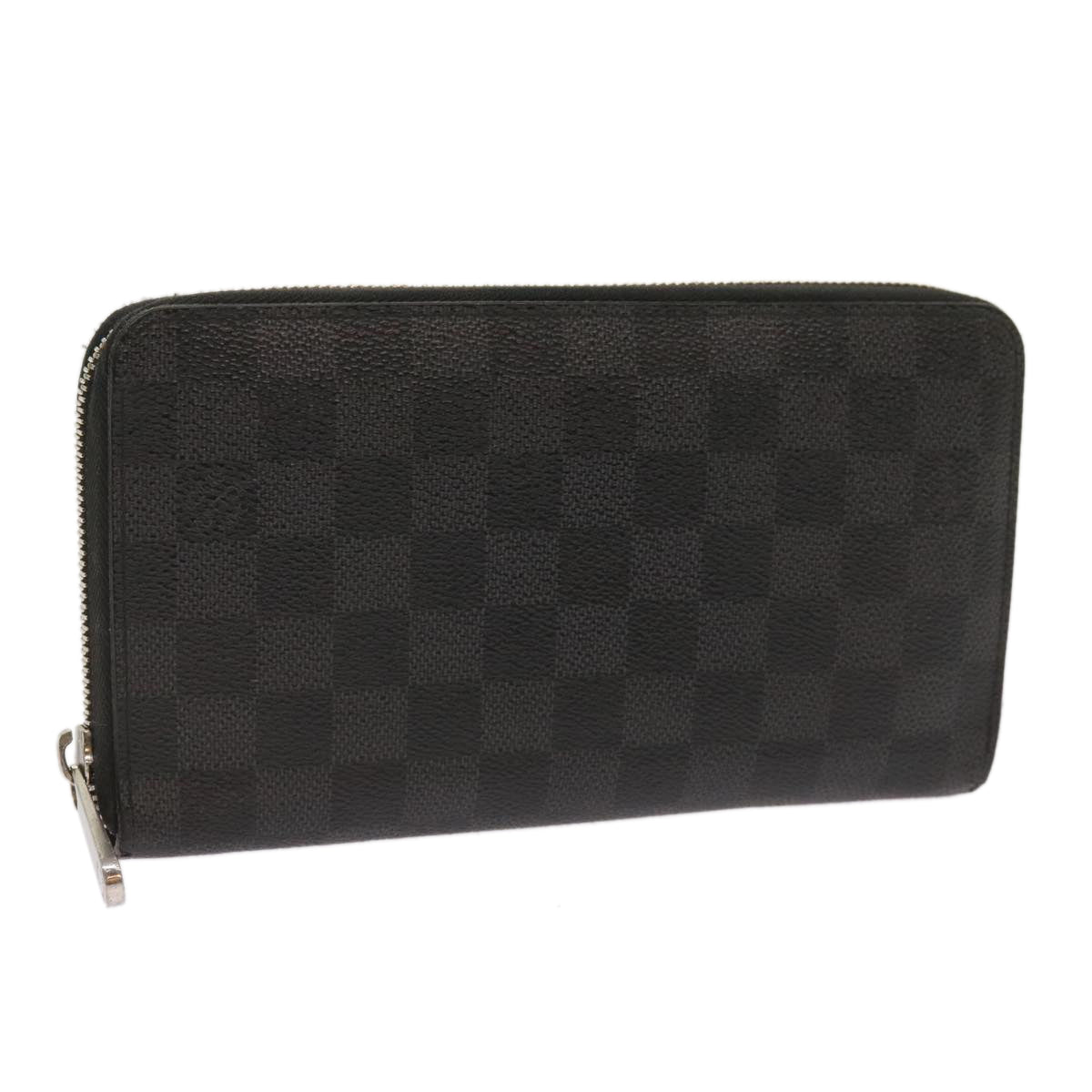 LOUIS VUITTON Damier Graphite Zippy Organizer Long Wallet N63077 LV Auth bs11749