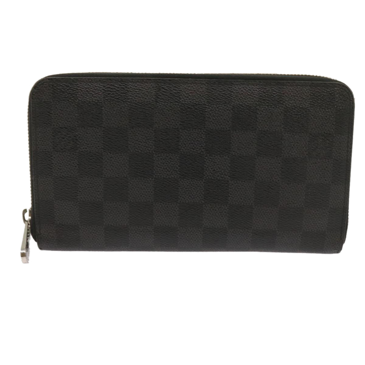 LOUIS VUITTON Damier Graphite Zippy Organizer Long Wallet N63077 LV Auth bs11749