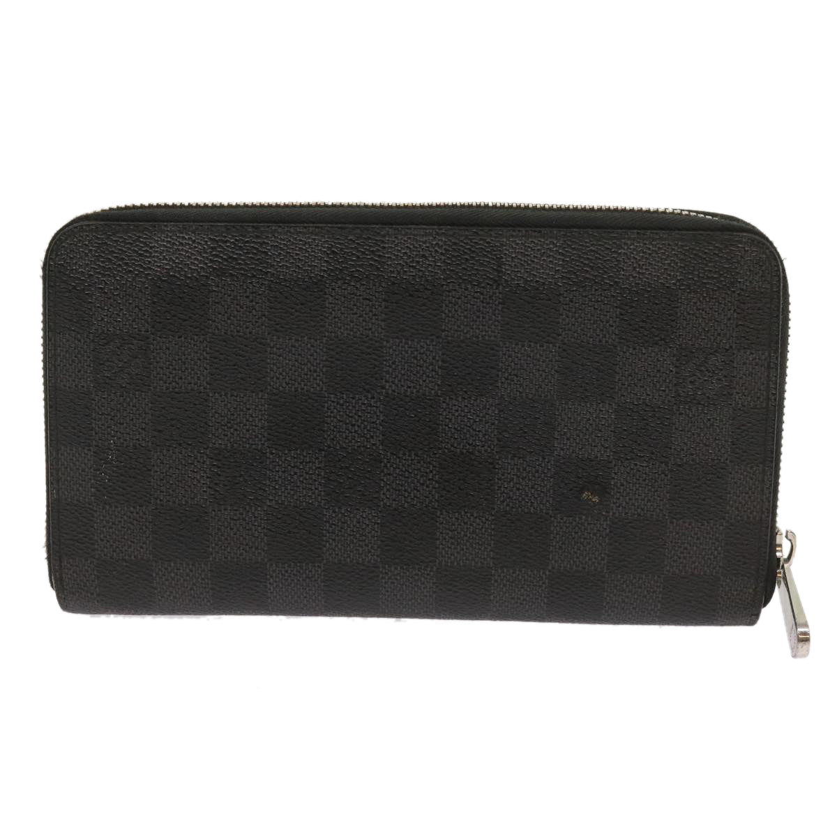 LOUIS VUITTON Damier Graphite Zippy Organizer Long Wallet N63077 LV Auth bs11749