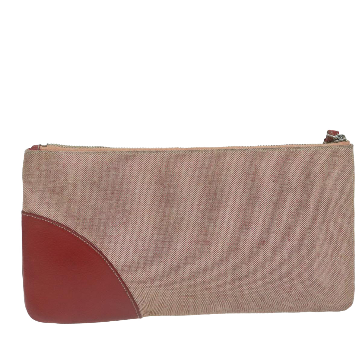 PRADA Pouch Canvas Red Auth bs11777